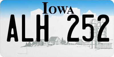 IA license plate ALH252