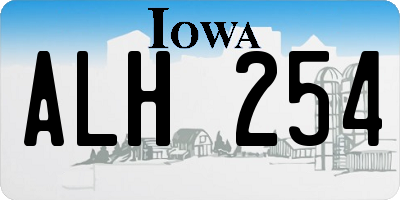 IA license plate ALH254