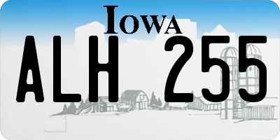 IA license plate ALH255