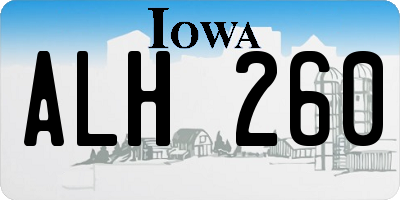 IA license plate ALH260