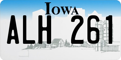 IA license plate ALH261