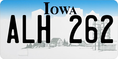 IA license plate ALH262
