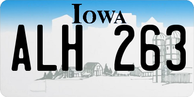 IA license plate ALH263