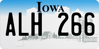 IA license plate ALH266