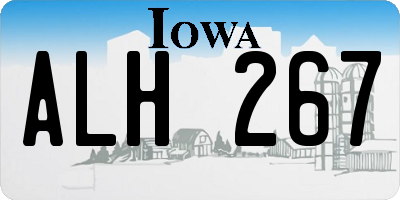 IA license plate ALH267