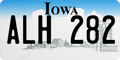 IA license plate ALH282