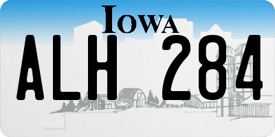 IA license plate ALH284