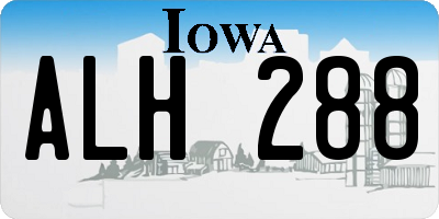 IA license plate ALH288