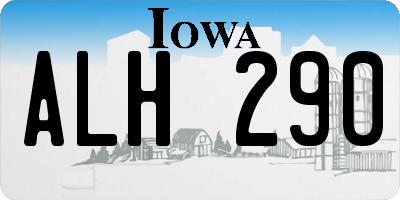 IA license plate ALH290