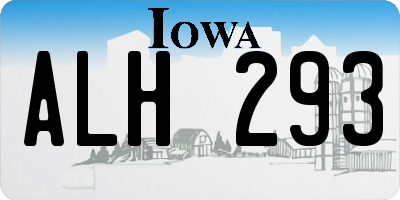 IA license plate ALH293