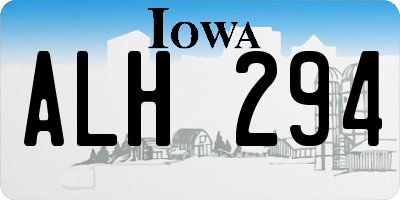 IA license plate ALH294