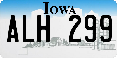 IA license plate ALH299