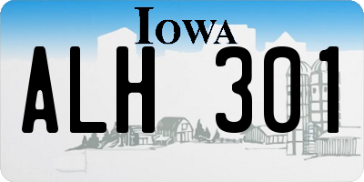 IA license plate ALH301