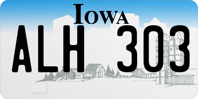 IA license plate ALH303