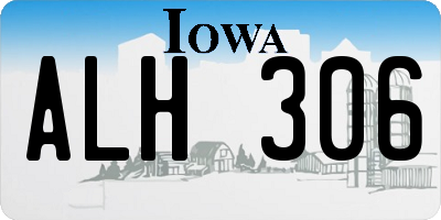 IA license plate ALH306