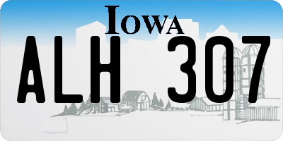 IA license plate ALH307