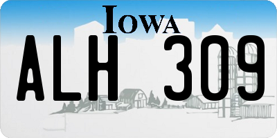 IA license plate ALH309