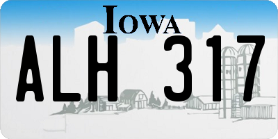 IA license plate ALH317