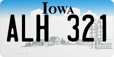 IA license plate ALH321