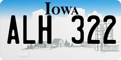 IA license plate ALH322