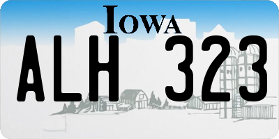 IA license plate ALH323