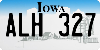 IA license plate ALH327