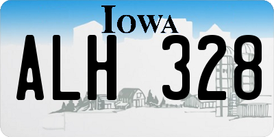 IA license plate ALH328