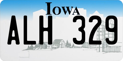 IA license plate ALH329