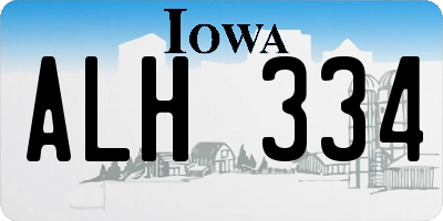 IA license plate ALH334