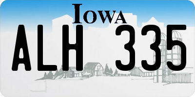 IA license plate ALH335