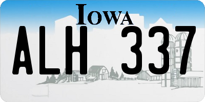 IA license plate ALH337