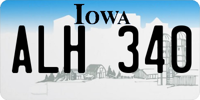 IA license plate ALH340