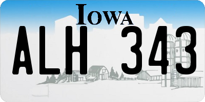 IA license plate ALH343