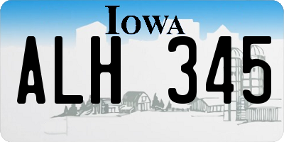 IA license plate ALH345