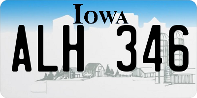 IA license plate ALH346
