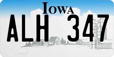 IA license plate ALH347