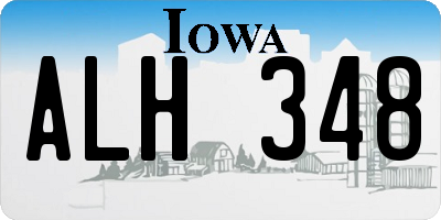 IA license plate ALH348