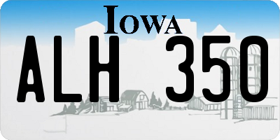 IA license plate ALH350