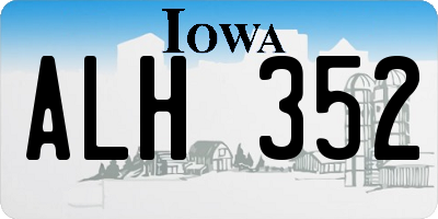 IA license plate ALH352