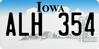 IA license plate ALH354
