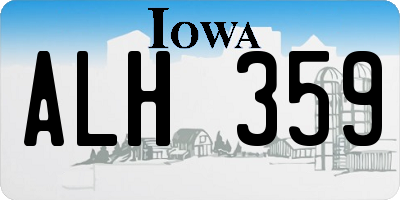 IA license plate ALH359