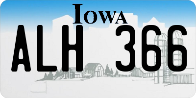 IA license plate ALH366