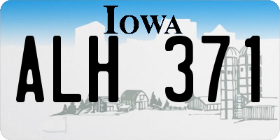IA license plate ALH371