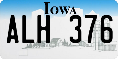 IA license plate ALH376
