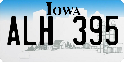 IA license plate ALH395