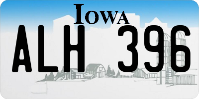 IA license plate ALH396