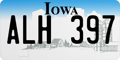 IA license plate ALH397