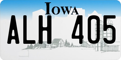 IA license plate ALH405