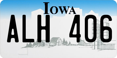 IA license plate ALH406