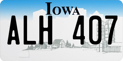 IA license plate ALH407